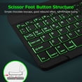thumbnail image 2 of 10 inch Wireless BT Keyboard Ultra-thin Rechargeable BT Keyboard Three-system Compatible Mixed Light Effect Black, 2 of 8