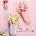 thumbnail image 2 of Mistaha Mini Ventilateur Portable 3 Vitesses Réglables USB Rechargeable Ventilateurs Électriques 3 Vitesses Refroidissement Interrupteur Marche/arrêt Mignon Refroidisseur d'Air, 2 of 8