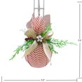 thumbnail image 3 of Holiday Time Ornement Boule En Tissu À Rayures Rouge/ Blanche, 3 of 4