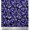 thumbnail image 1 of Soimoi Cotton Poplin Fabric Leaves & Floral Block Decor Fabric Printed Yard 56 Inch Wide, 1 of 3