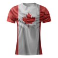 thumbnail image 1 of TIMIFIS T-Shirts pour Femmes Été Col Rond Manches Courtes Chandails Décontractés Vintage Feuille d'Érable Canadienne Imprimée T-Shirts, 1 of 3