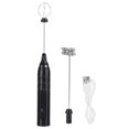 thumbnail image 1 of electric milk aerator, aerator handheld, usb rechargeable drink blender, blender 3 speed adjustable coffee bubbler for cappuccino, hot chocolate, milkshake, egg mix[black], 1 of 9