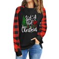 thumbnail image 1 of Chemises à Manches Longues pour Femmes Pull Col Rond Sweat-Shirt Motif Raglan Casual Tunic Tops Chemise Imprimée de Noël, 1 of 5