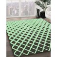 thumbnail image 3 of Ahgly Tapis d'Intérieur Lavable en Machine Carré Vert Noisette Transitionnel, 5 Pieds Carré, 3 of 7
