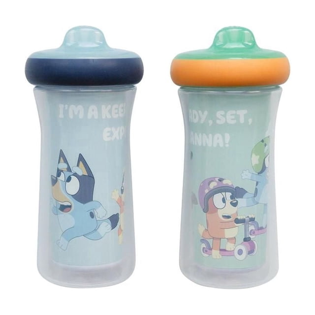 Blue Insulated Sippy Cups - 2x9oz Cups