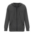 thumbnail image 4 of TIMIFIS Womens Long Sleeve Hooded Sweatshirt Hoodies Zip Up Track Jacket with Pockets-Gray-LFall, 4 of 5