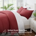 thumbnail image 4 of Bare Home Housse de Couette Sablée - Ultra Douce - Premium 1800 Collection - Ensemble 2 Pcs - Lit Simple/simple TG, Bois de Rose, 4 of 8
