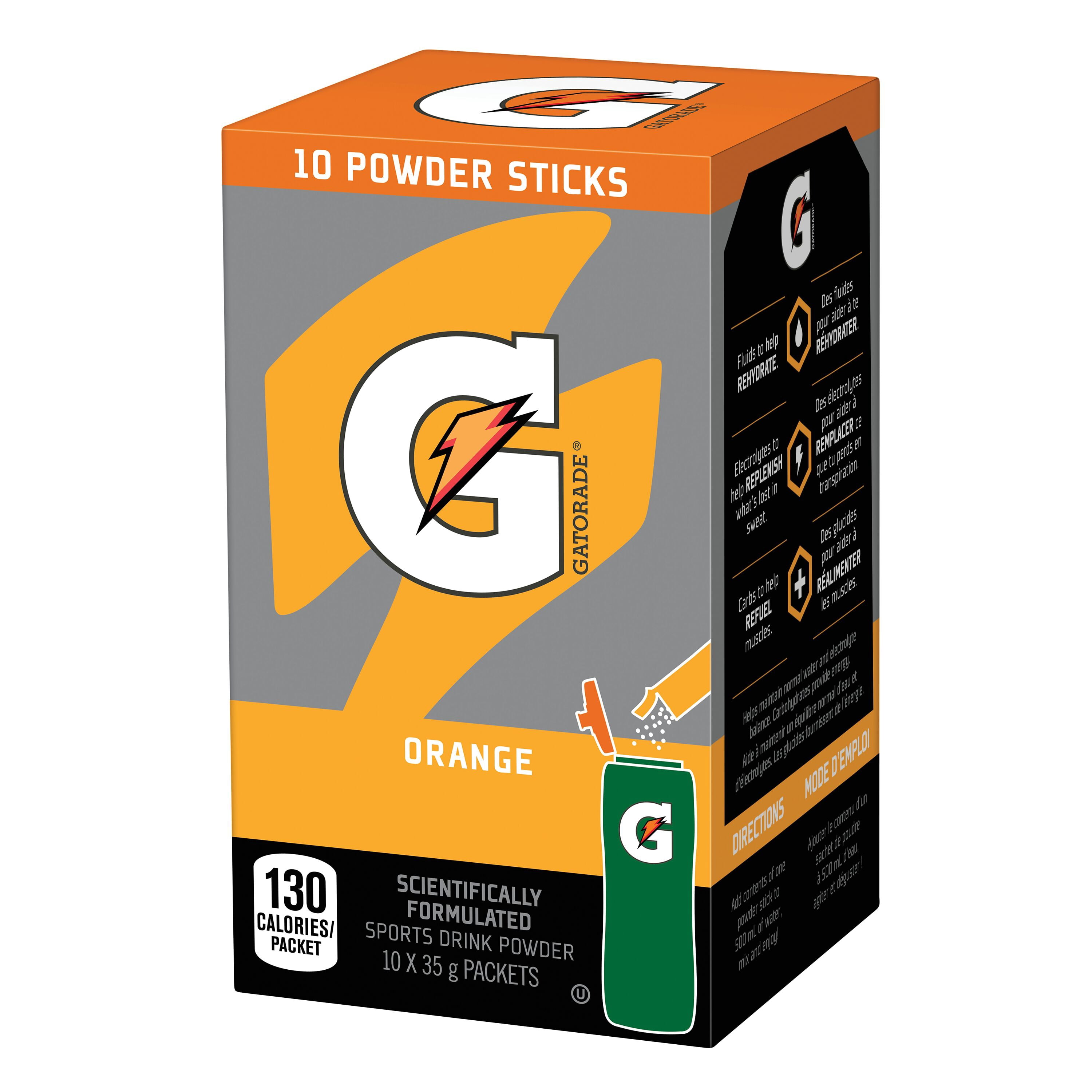 Gatorade Poudre Boisson Sportive Orange 10 x 35 g, Sachets