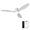 thumbnail image 1 of 52 Inch Smart Ceiling Fan with Light, Remote & App Control, 6 Speeds, Dimmable LED, Quiet DC Motor, Low Profile for Bedroom Living Room, 1 of 10