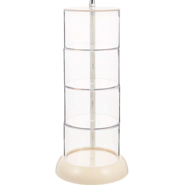 Shisuyan Boîte de Maquillage Rotative Multifonctionnelle Blanche 1 Ensemble 9.4x4.3x3.1 Po