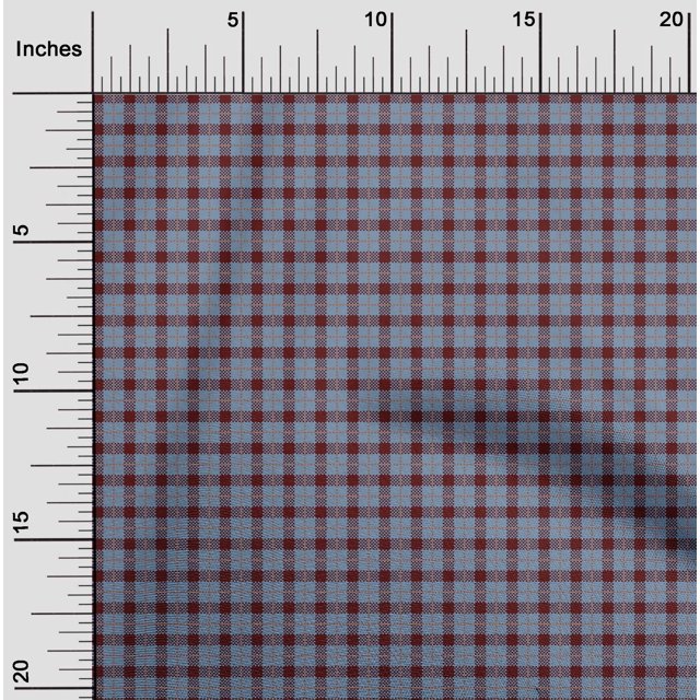 oneOone Cotton Poplin Fabric Gingham Check Print Sewing Fabric BTY 56 Inch Wide