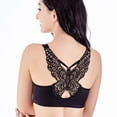 thumbnail image 4 of Womens Solid Bra Wire Free Underwear Front Closure Butterfly Backless Bra, 4 of 9