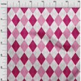 thumbnail image 3 of oneOone Polyester Spandex Magenta Fabric Check Argyle Sewing Craft Projects Fabric Prints By Yard 56 Inch Wide, 3 of 4