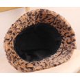 thumbnail image 3 of LinYooLi Trendy Winter Unisex Bucket Hats Leopard Warm Soft Fluffy Fisherman Hat Travel Outdoor, 3 of 5