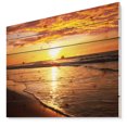 thumbnail image 1 of Design Art - Coucher de Soleil Jaune Vif sur les Vagues, 1 of 5