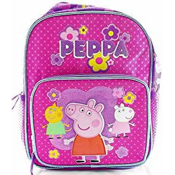 Mini Sac à Dos - Peppa Pig - Rose avec Amis Sac pour Filles 10 Pouces 137636-2