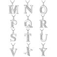 thumbnail image 3 of Collier Pendentif Chaîne Plaqué Argent Cuivre Lettres Anglaises pour Fête, 3 of 10