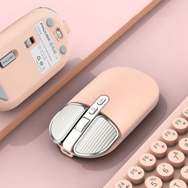 Bluetooth 5.1 + 2.4G Dual Mode Silent Mouse 1200-2400DPI Adjustable, USB-C Rechargeable