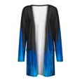 thumbnail image 5 of Pompotops Chemisier Décontracté à Manches Longues Imprimé pour Femmes avec Poche Cardigan Liquidation, 5 of 5