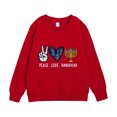 thumbnail image 1 of PMVFHDE Liquidation Chandails pour Enfants Chandails pour Enfants Hanoucca Menorah Imprimé Chandail Chaud à Col Rond Chandail à Manches Longues Chandails de Noël pour Filles, Rouge, 5-6 Ans, 1 of 3