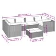 thumbnail image 4 of vidaXL 7 Piece Garden Lounge Set with Cushions Poly Rattan Brown, 4 of 5