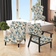 thumbnail image 1 of Designart "Beachy Blue Hydrangea Calm III" Blue Floral Upholstered Accent Chair - Cottage Arm Chair For Bedroom, 1 of 7