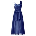 thumbnail image 2 of RUNQHUI Robe Princesse à Volants pour Enfants Filles Combinaison en Tulle Floral Broderie Robe en Chiffon Bleu Marine 12, 2 of 7