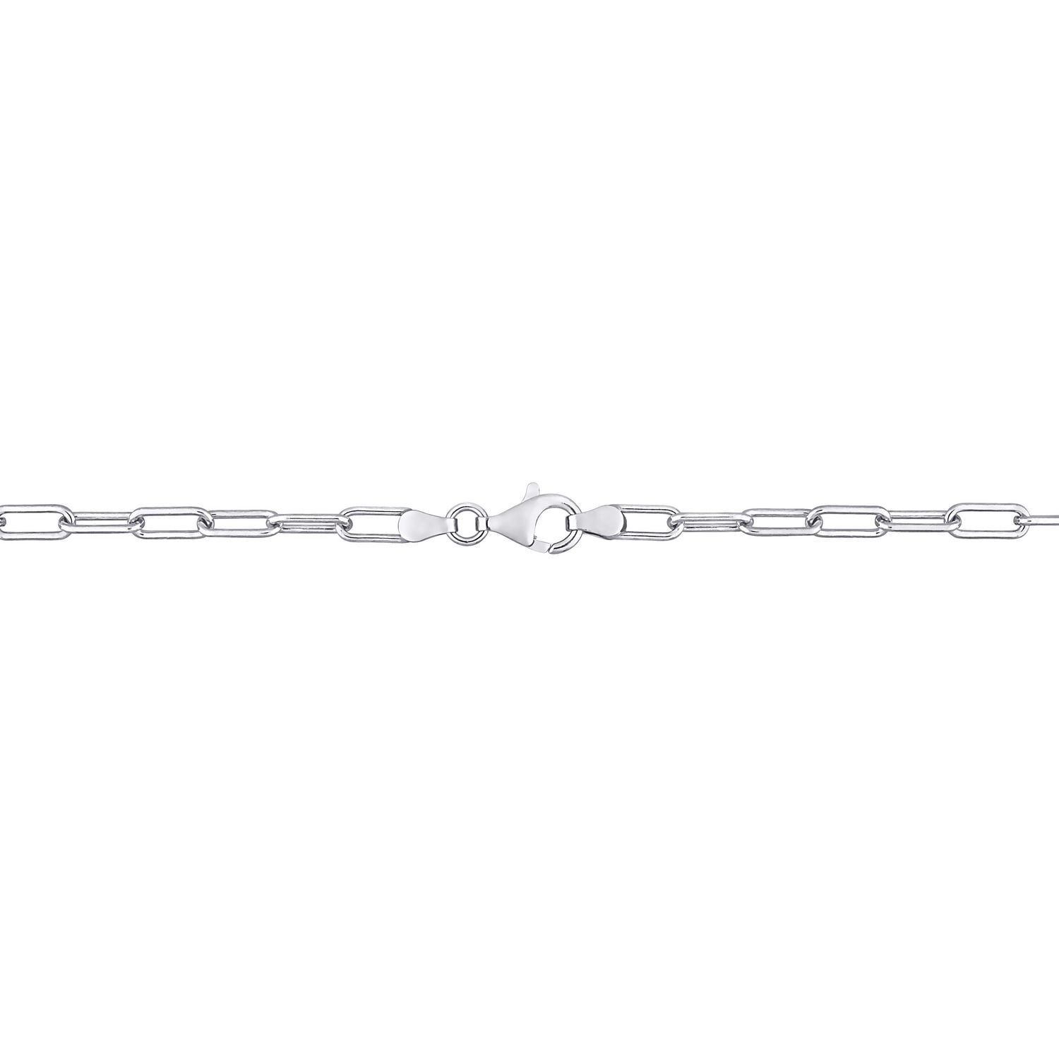 Bracelet de Miabella chaîne à paperclip maillons ovales en argent sterling