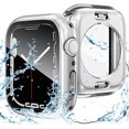 thumbnail image 1 of XiHAMA 2 in 1 Waterproof Case Compatible with Apple Watch Screen Protector 44mm SE 2nd Gen Series 6 5 4, 360 Protective Glass Face Cover Hard PC Bumper + Back Frame for Watch Accessories, 1 of 8