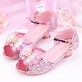 thumbnail image 2 of MIASHUI Chaussures de Fille Robe Chaussures de Princesse Mary Jane Talons Bas Paillettes Fête Mariage Chaussures, Rose, 10,5-11 Ans, 2 of 6