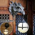 thumbnail image 1 of Lampe Suspendue Dinosaure LED Lanterne Style Industriel Tête de Dragon en Résine Argent 12*14*20cm, 1 of 7