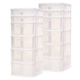 thumbnail image 1 of Homz Tour de Rangement Domestique Moyenne en Plastique à 6 Tiroirs Transparents (Lot de 2), 1 of 6