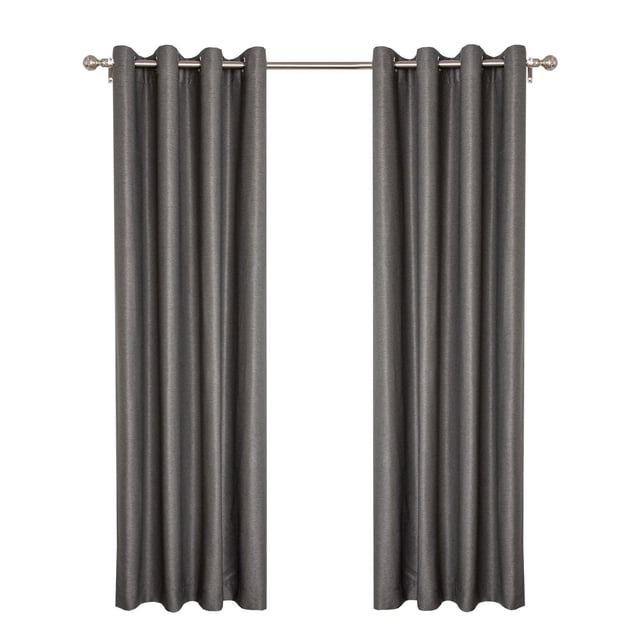 Gouchee Home Mesa Ensemble de Panneaux Occultants avec Deux Rideaux Occultants Gris Anthracite en Tissu Mat 100 % polyester, Chacun 54 X 96 Pouces, avec 8 Oeillets Métalliques Argentés pour Tiges jusqu'à 1,5 Pouce de Diamètre, Bloquant 90 % de la Lumière et du Bruit, Convient Aussi pour Créer des Salles Multimédias Assombries.