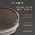 thumbnail image 4 of COZAYH Pedestal Tray Top End Table for Holding Drinks, Lamps, Plants, Dark Brown, 4 of 11