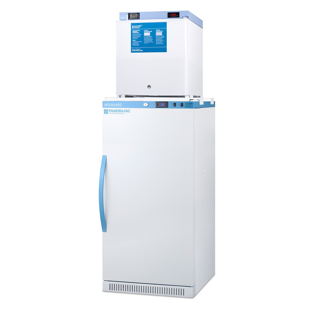 Accucold ARS8PV-FS24LSTACKMED 9.4 cu ft Medical Refrigerator/Freezer Combo - White, 115v