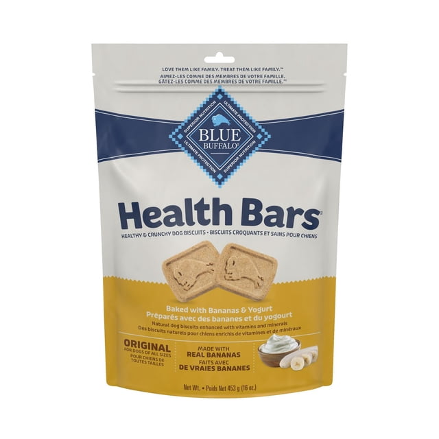 Blue Buffalo Health Bars Crunchy Dog Biscuits, Bananas & Yogurt Dog Biscuits