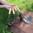 thumbnail image 3 of Graflsoa Compact Wooden Handle Gardening Tools Set for Kids - Mini Rake, Trowel, and Hoe for Planting, Weeding, and Soil Cultivation, 3 of 7