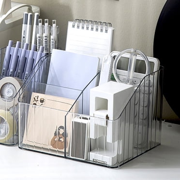 RXIRUCGD Desktop Storage Organizer, Pen Pencil Card Holder Box Container for Desk, Office Supplies