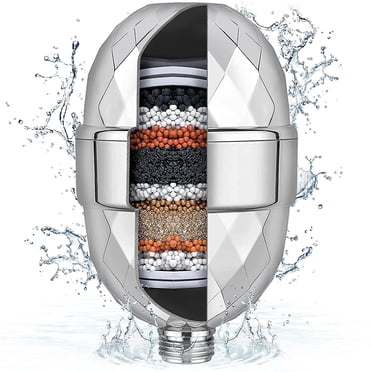 Shower Head Filter for Hard Water, High Output Shower Water Softener, Filtered Shower Head for Hard Water Remove Chlorine and Heavy Metals, Shower Filter with Vitamin C Revitalizing Skin Hair Nail