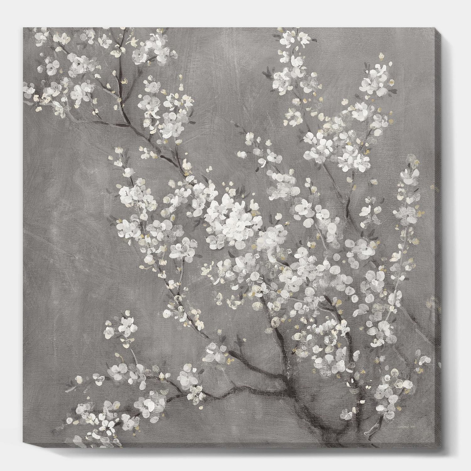 Designart Fleurs de cerisier blanc II Art mural sur toile