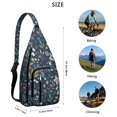 thumbnail image 2 of Tear - resistant Water - resistant Sling Bag with Floral Design for Unisex, 2 of 4