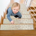 thumbnail image 1 of Tapis d'Escalier Autocollants Sans Résidu Lavables en Machine Réutilisables Marches Antidérapantes - 100 % Polyester Dos Tpe Robuste Coureur d'Escalier en Bois Intérieur - Lot de 15 Tapis Antidérapants 30 Pouces"X8" - Jaune Pierre, 1 of 5