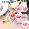 thumbnail image 3 of Uxcell 50Pcs Acrylic Heart Rhinestone 12mm Crystal Gems Rhinestone Plastic Gems Jewelry Stickers Red, 3 of 7