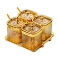 thumbnail image 2 of simhoa Divided Dried Fruit Plates Nuts Storage Tray Multipurpose for Cafe Shop Home Brown 4 Grids, 2 of 8