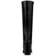 thumbnail image 4 of Unique Bargains Bottes à Talons Blocs Hauteur Genou à Bout Rond à Fermeture Éclair pour Femmes, 4 of 7