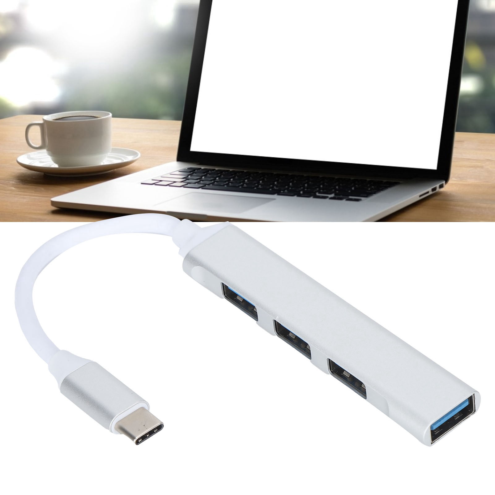 USB Hub 3.0, USB Port Expander USB C HUB 4 Ports Type-C To USB Hub Multiport Adapter  for Phone for Computer for Laptop