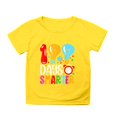 thumbnail image 4 of PMVFHDE Hauts Mignons pour Fille 2025 T-Shirt Robe Filles Hauts d'Été 2025 Maillots de Bain Filles Hauts Garçon et Fille Mode Décontractée Imprimé Col Rond Manches Courtes T-Shirt Haut Jaune, 11-12 Ans, 4 of 4