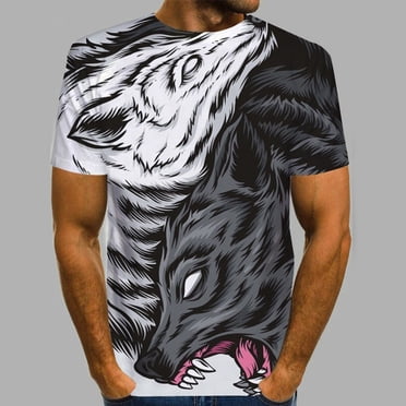 EGNMCR T-shirts pour Hommes Hommes Manches Courtes Imprimé Couleur Mode Décontracté T-Shirt Hauts Blouse