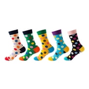 5 Pairs Women Socks Print Socks Gifts Cotton Long Funny Socks For Women Novelty Funky Cute Socks Sports Socks Sock Multicolor
