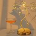 thumbnail image 1 of Oleegame 1PC Countertop Wine Glass Holder Wine Glass Holder With 6 Hooks Countertop Freestanding Stemware Drying Rack Tabletop Glasses Display Stand For Home And Bar Storage Gold, 1 of 6